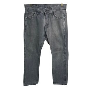 Levi's 513 Slim Straight Jeans Mens 29x30 Grey Denim
